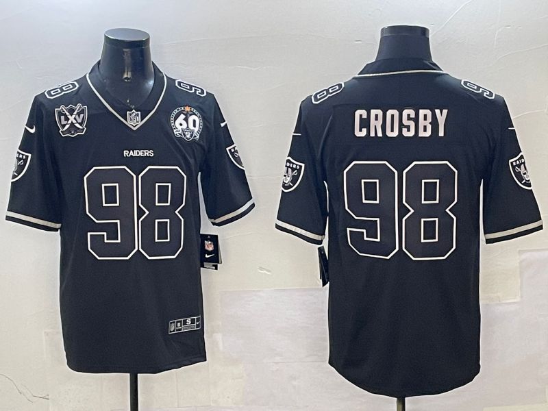 Men Oakland Raiders #98 Crosby Black Second generation 2025 Nike Limited NFL Jersey style 3241->oakland raiders->NFL Jersey